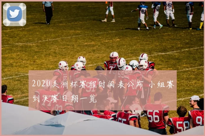 2020美洲杯赛程时间表公布 小组赛到决赛日期一览